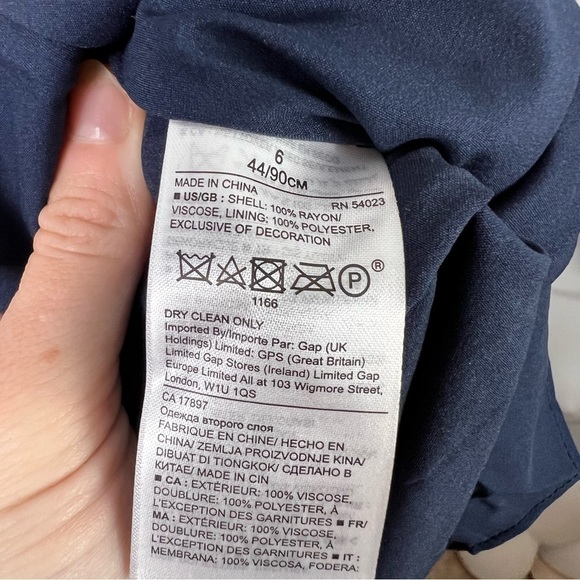 Banana Republic navy a line halter dress fully lined womens size 6 - Picture 6 of 11